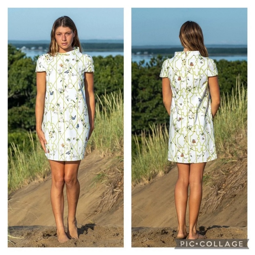 Molly Moorkamp white trellis dodie shift Sz 2